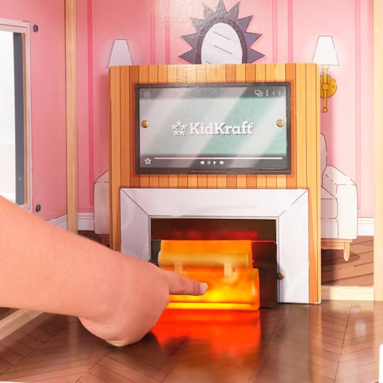 KidKraft Wooden Secret Reveal Mansion Dollhouse with Lights, Sounds & Accessories